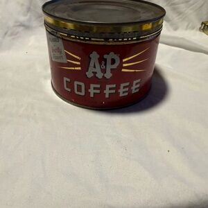 Red Coffee Storage Tin
